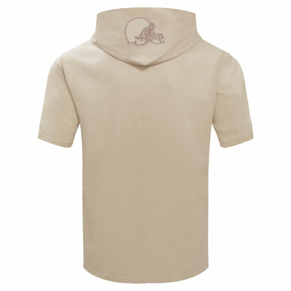 Cleveland Browns Pro Standard Neutrals Capsule Short Sleeve Pullover Hoodie Tan - NFL