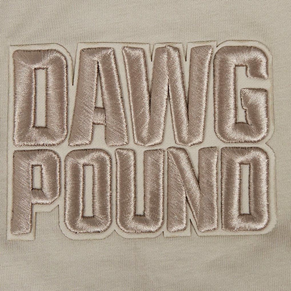 Cleveland Browns Pro Standard Neutrals Capsule Short Sleeve Pullover Hoodie Tan - NFL
