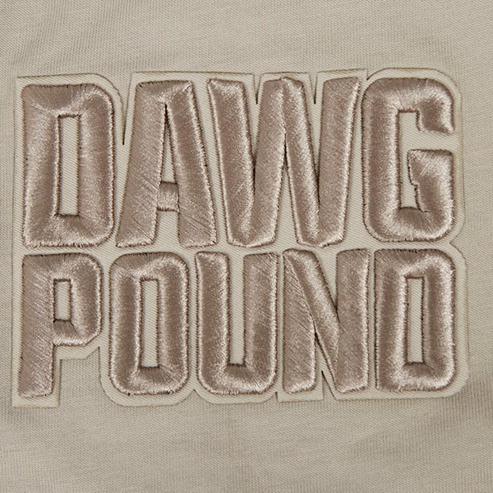 Cleveland Browns Pro Standard Neutrals Capsule Short Sleeve Pullover Hoodie Tan - NFL