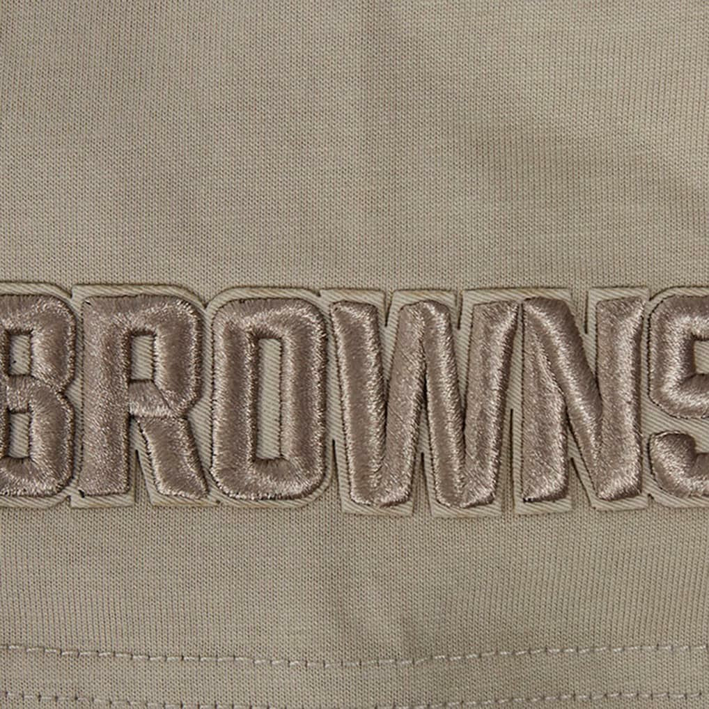 Cleveland Browns Pro Standard Neutrals Capsule Short Sleeve Pullover Hoodie Tan - NFL
