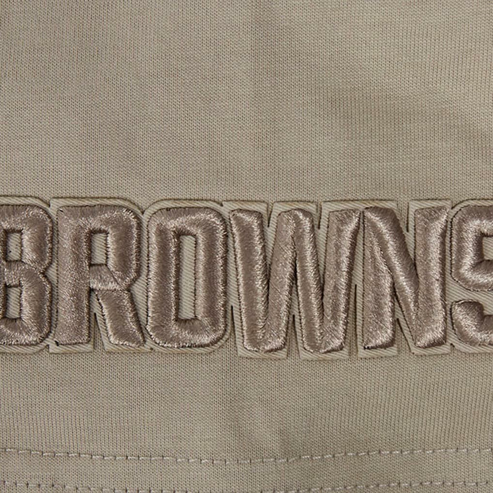 Cleveland Browns Pro Standard Neutrals Capsule Short Sleeve Pullover Hoodie Tan - NFL
