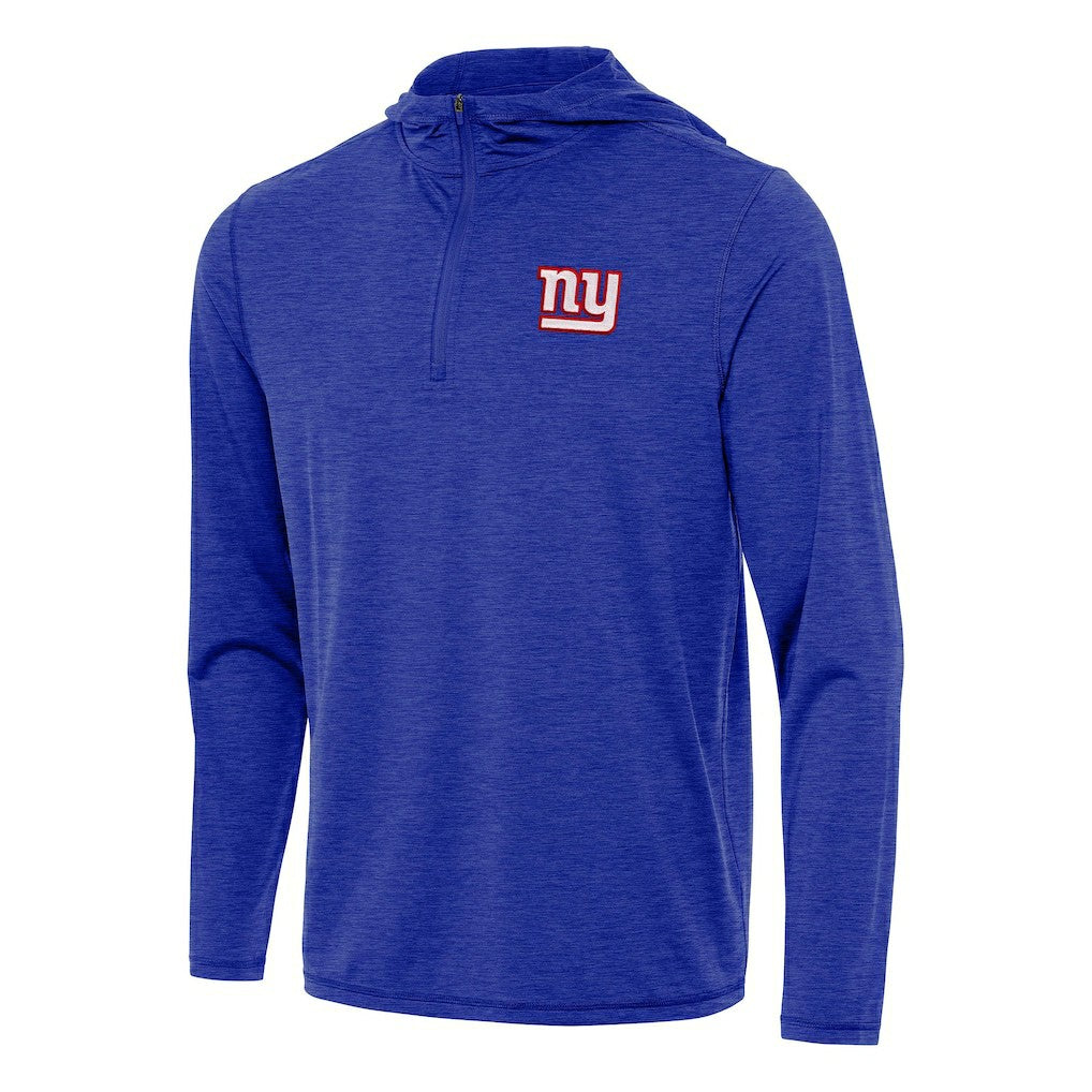 New York Giants Antigua Tidy Quarter-Zip Pullover Hoodie Heather Royal - NFL