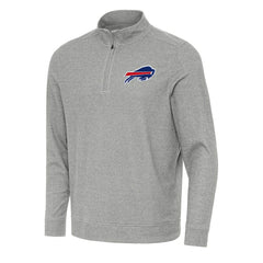Buffalo Bills Antigua Subtle Quarter-Zip Top Heather Gray - NFL