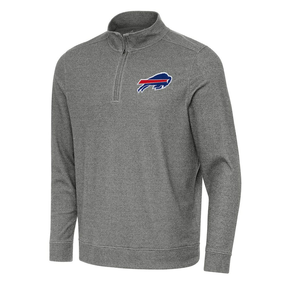 Buffalo Bills Antigua Subtle Quarter-Zip Top Heather Black - NFL