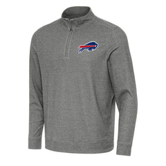 Buffalo Bills Antigua Subtle Quarter-Zip Top Heather Black - NFL
