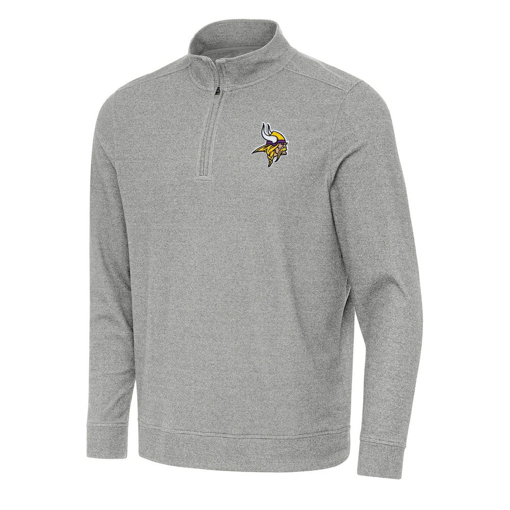 Minnesota Vikings Antigua Subtle Quarter-Zip Top Heather Gray - NFL