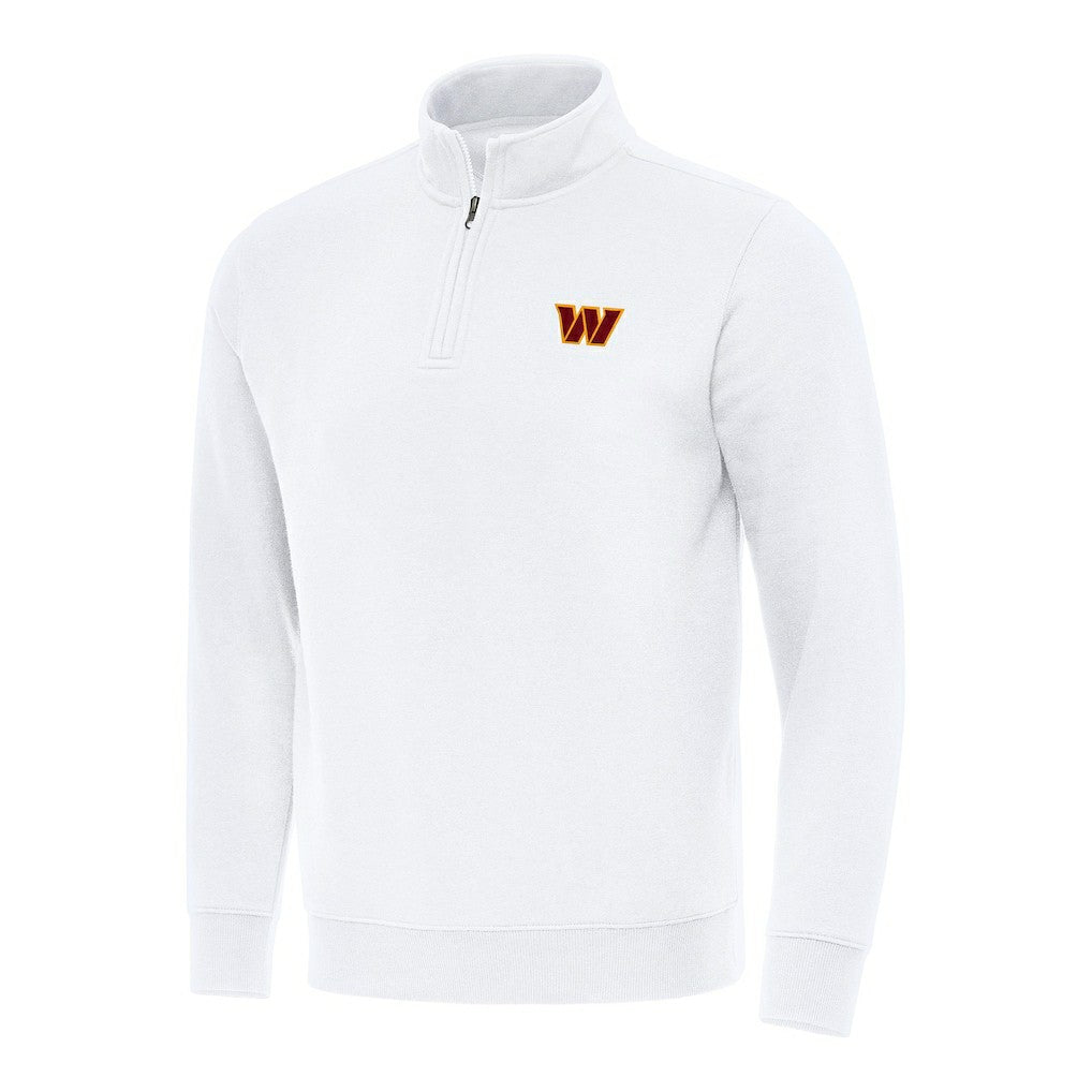 Washington Commanders Antigua Victory Quarter-Zip Pullover Top White - NFL