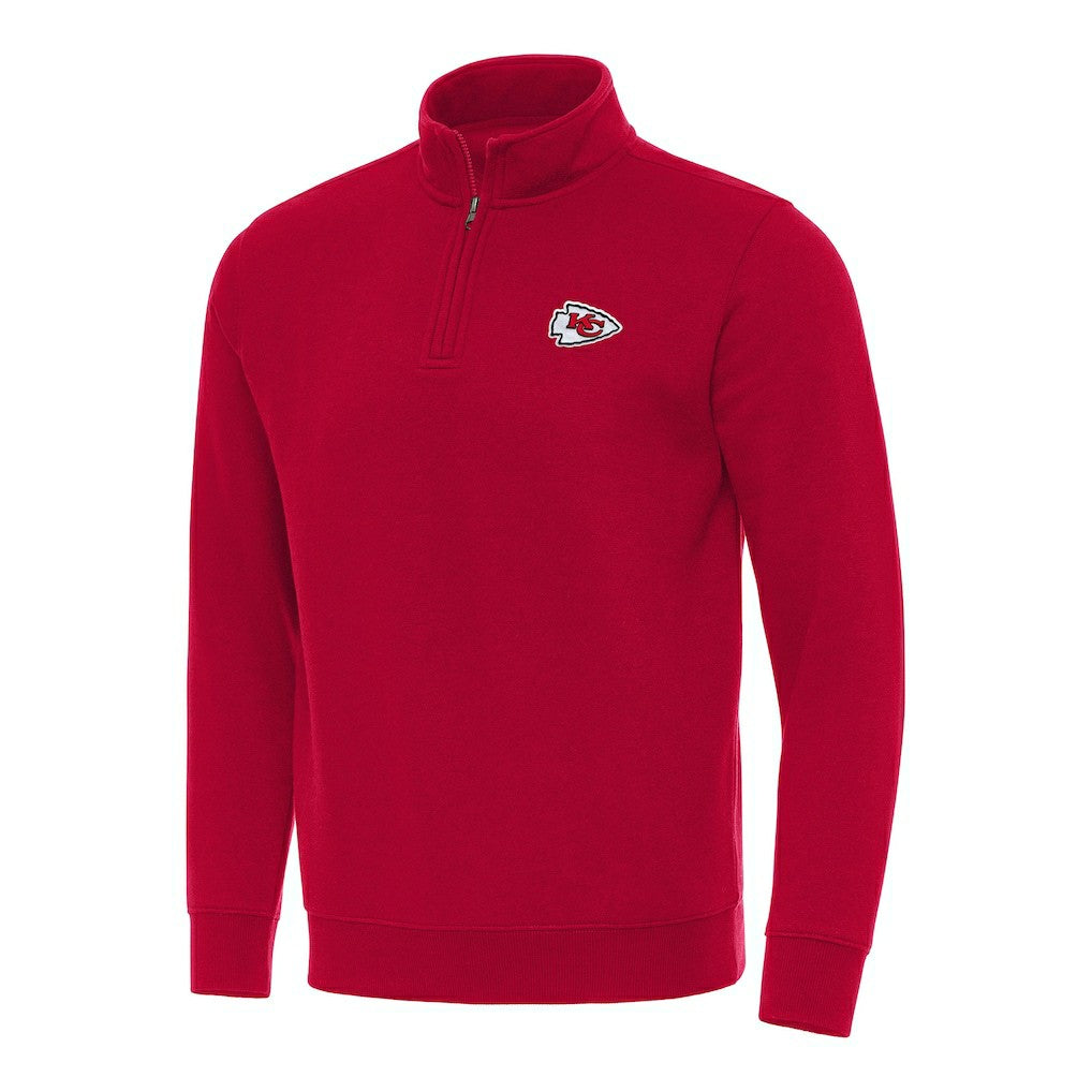 Kansas City Chiefs Antigua Victory Quarter-Zip Pullover Top Red - NFL