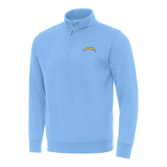Los Angeles Chargers Antigua Victory Quarter-Zip Pullover Top Powder Blue - NFL