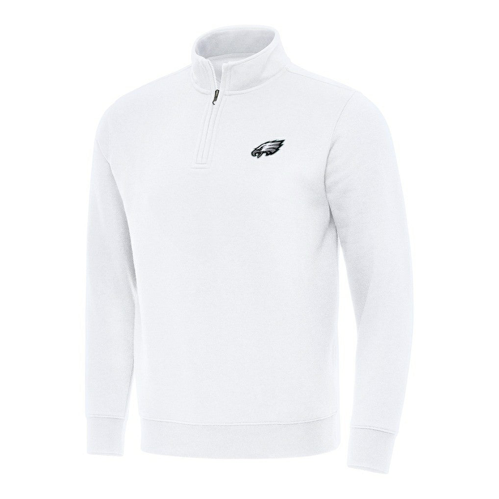 Philadelphia Eagles Antigua Victory Quarter-Zip Pullover Top White - NFL