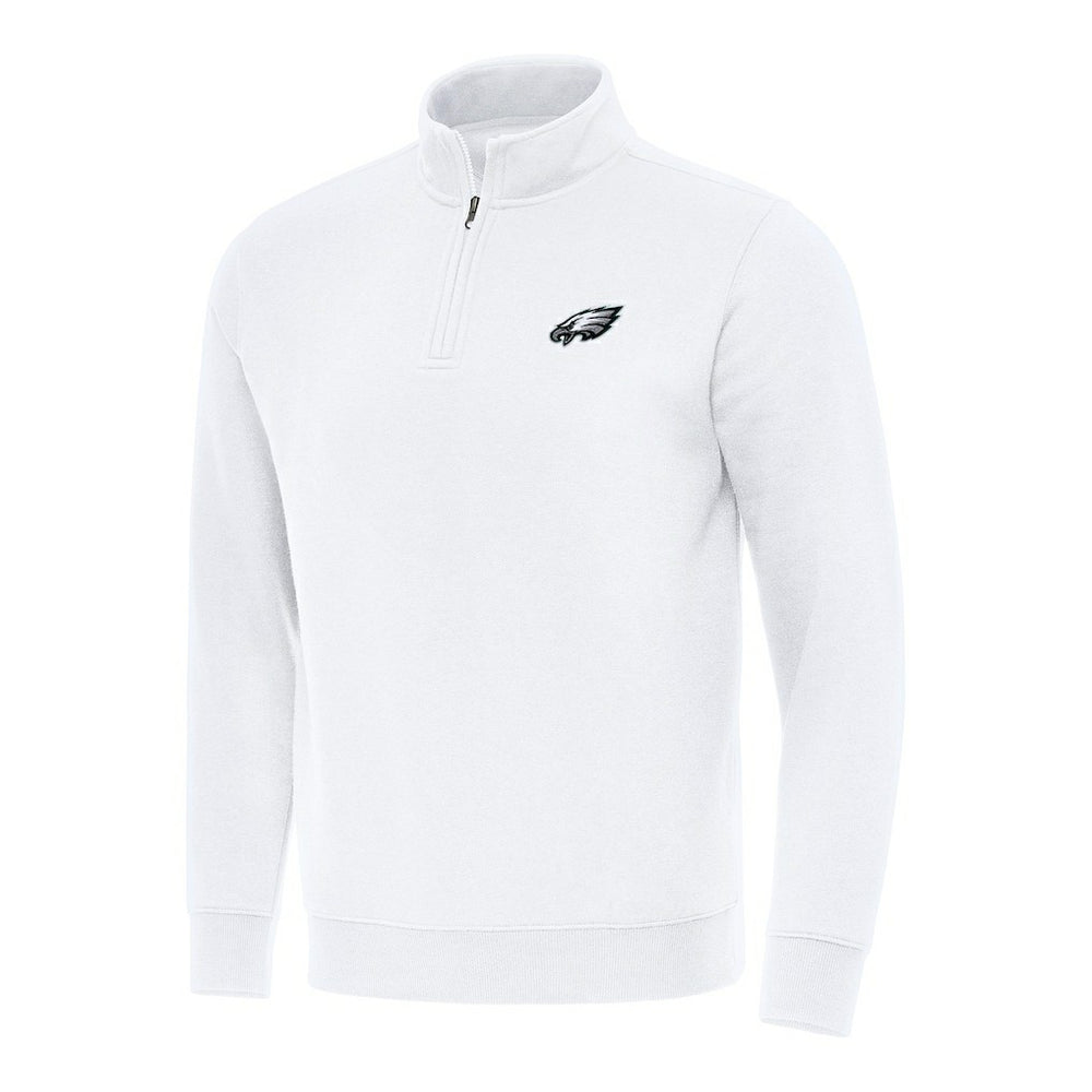 Philadelphia Eagles Antigua Victory Quarter-Zip Pullover Top White - NFL