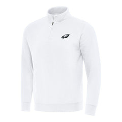 Philadelphia Eagles Antigua Victory Quarter-Zip Pullover Top White - NFL