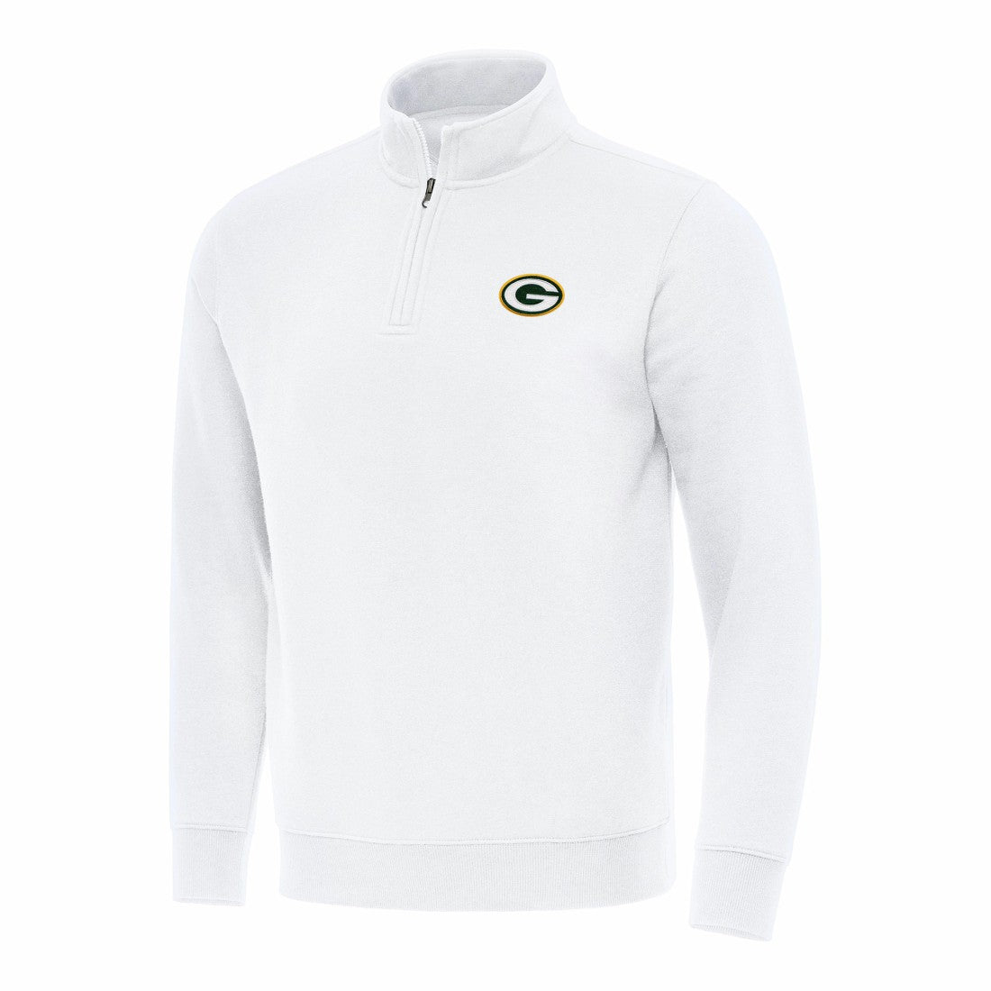 Green Bay Packers Antigua Victory Quarter-Zip Pullover Top White - NFL