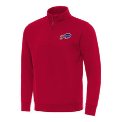 Buffalo Bills Antigua Victory Quarter-Zip Pullover Top Red - NFL