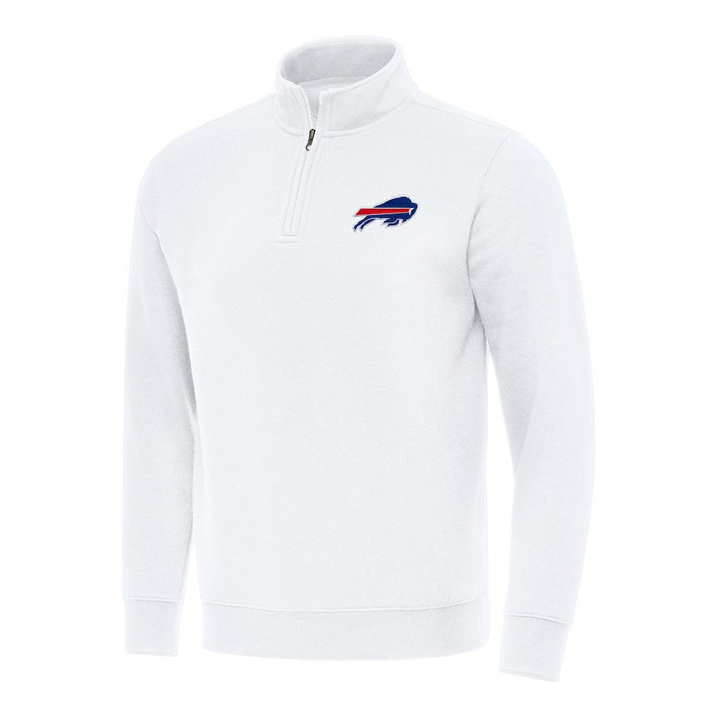 Buffalo Bills Antigua Victory Quarter-Zip Pullover Top White - NFL