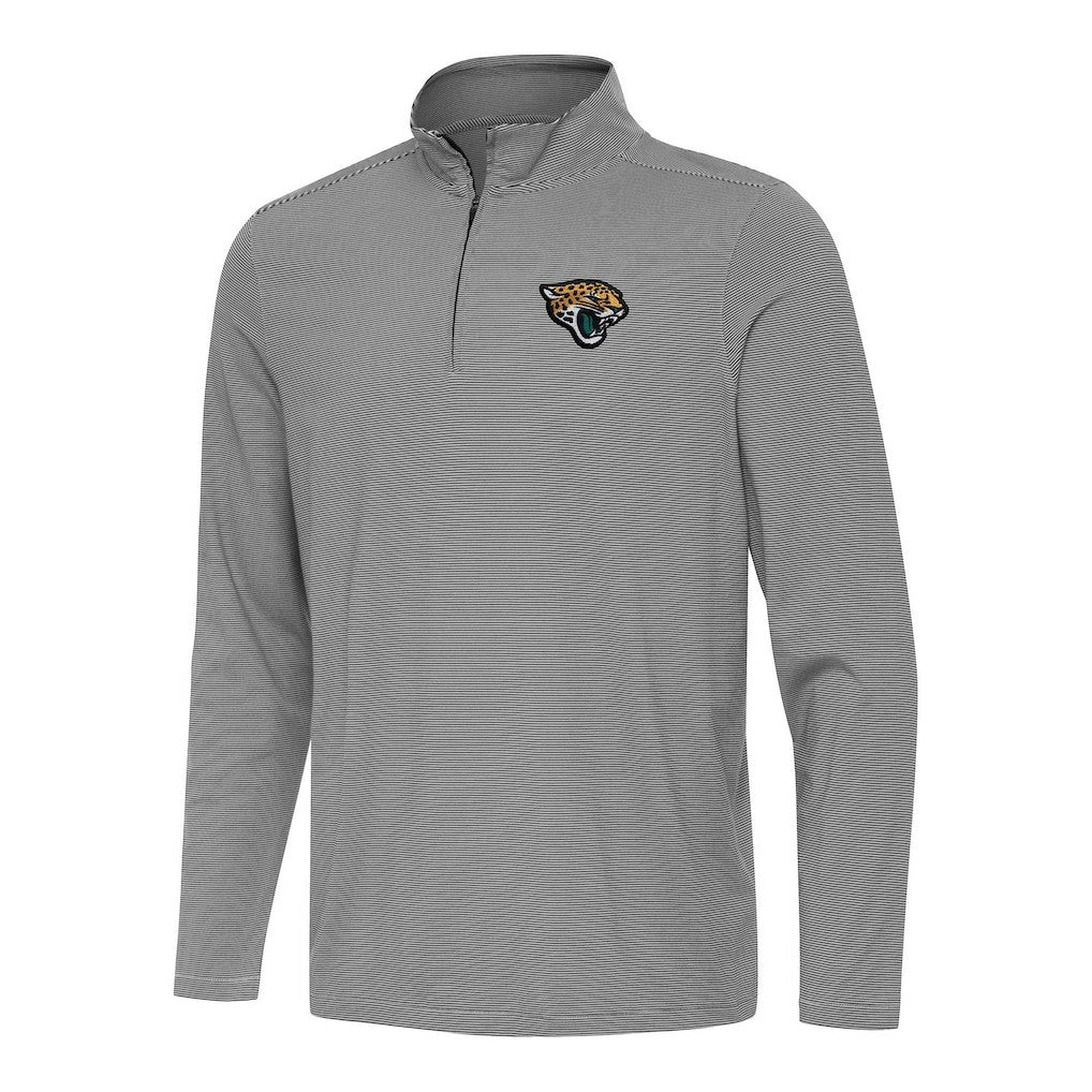 Jacksonville Jaguars Antigua Twine Quarter-Zip Jacket Black/White - NFL