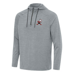 Cleveland Browns Antigua Spikes Quarter-Zip Pullover Hoodie Heather Gray - NFL