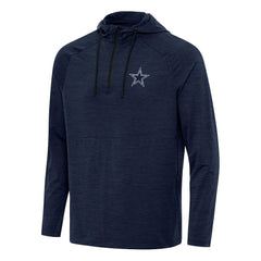 Dallas Cowboys Antigua Spikes Quarter-Zip Pullover Hoodie Heather Navy - NFL