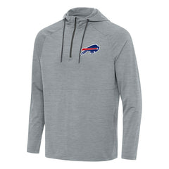 Buffalo Bills Antigua Spikes Quarter-Zip Pullover Hoodie Heather Gray - NFL