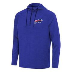 Buffalo Bills Antigua Spikes Quarter-Zip Pullover Hoodie Heather Royal - NFL