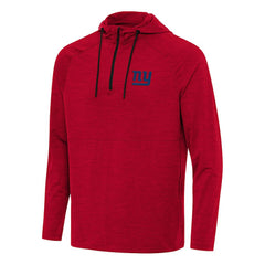 New York Giants Antigua Spikes Quarter-Zip Pullover Hoodie Heather Red - NFL
