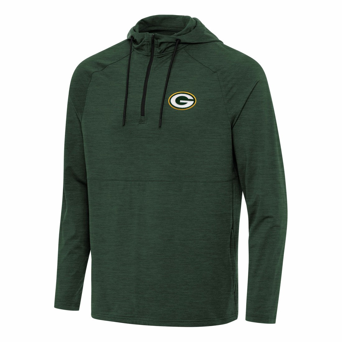 Green Bay Packers Antigua Spikes Quarter-Zip Pullover Hoodie Hunter Green - NFL