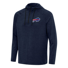 Buffalo Bills Antigua Spikes Quarter-Zip Pullover Hoodie Heather Navy - NFL