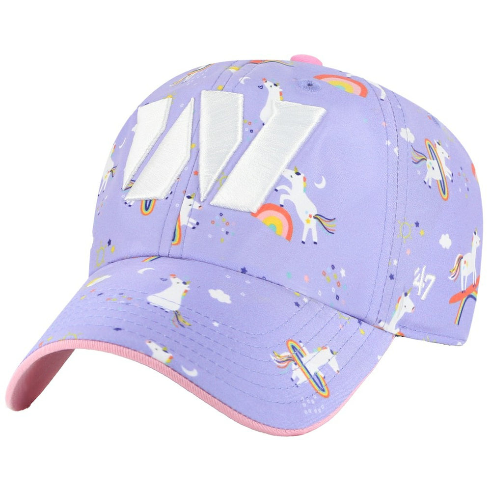 Washington Commanders '47 Girls Preschool Unicorn Clean Up Adjustable Hat Lavender - 47 brand