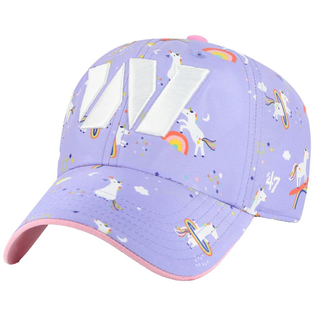 Washington Commanders '47 Girls Preschool Unicorn Clean Up Adjustable Hat Lavender - 47 brand