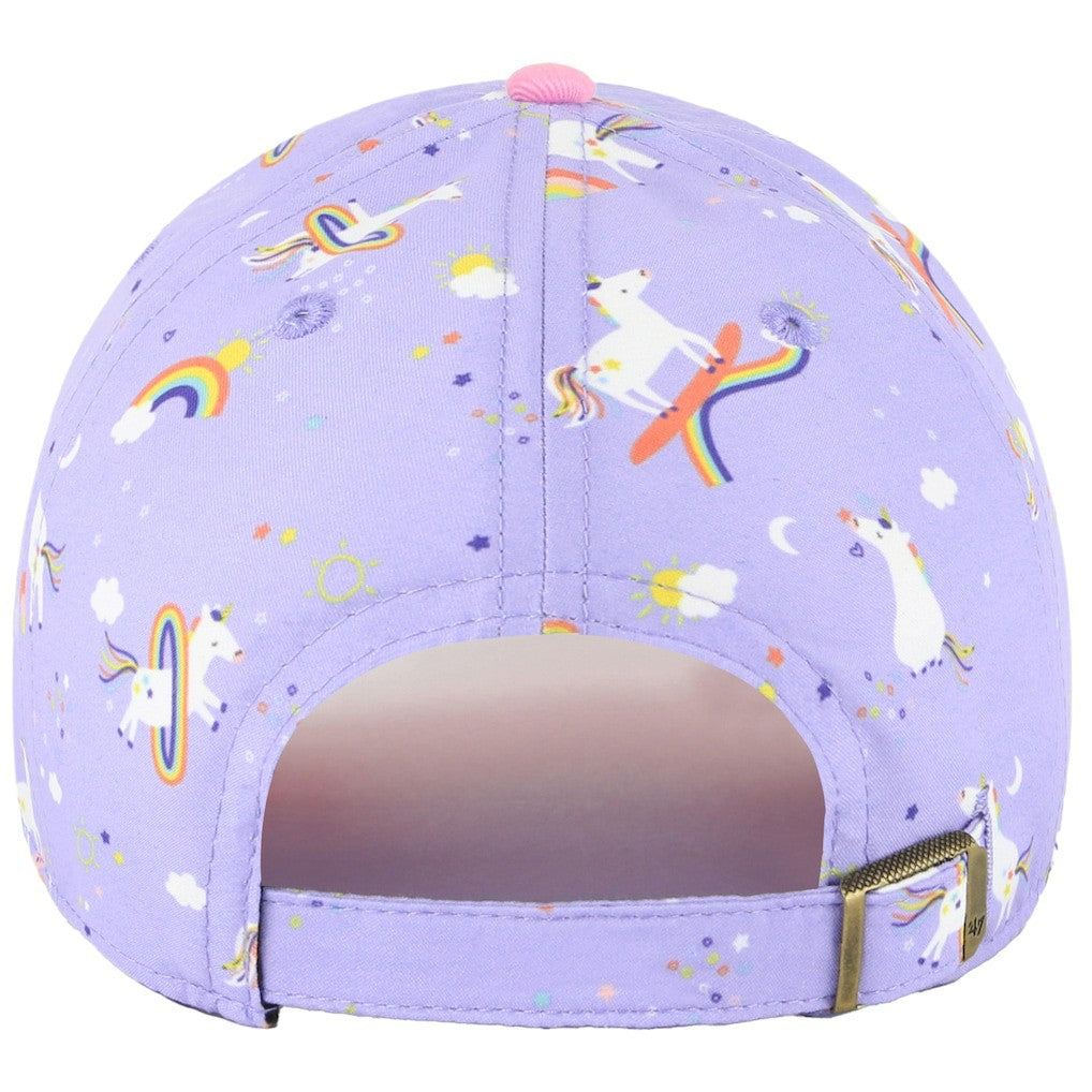 Washington Commanders '47 Girls Preschool Unicorn Clean Up Adjustable Hat Lavender - 47 brand