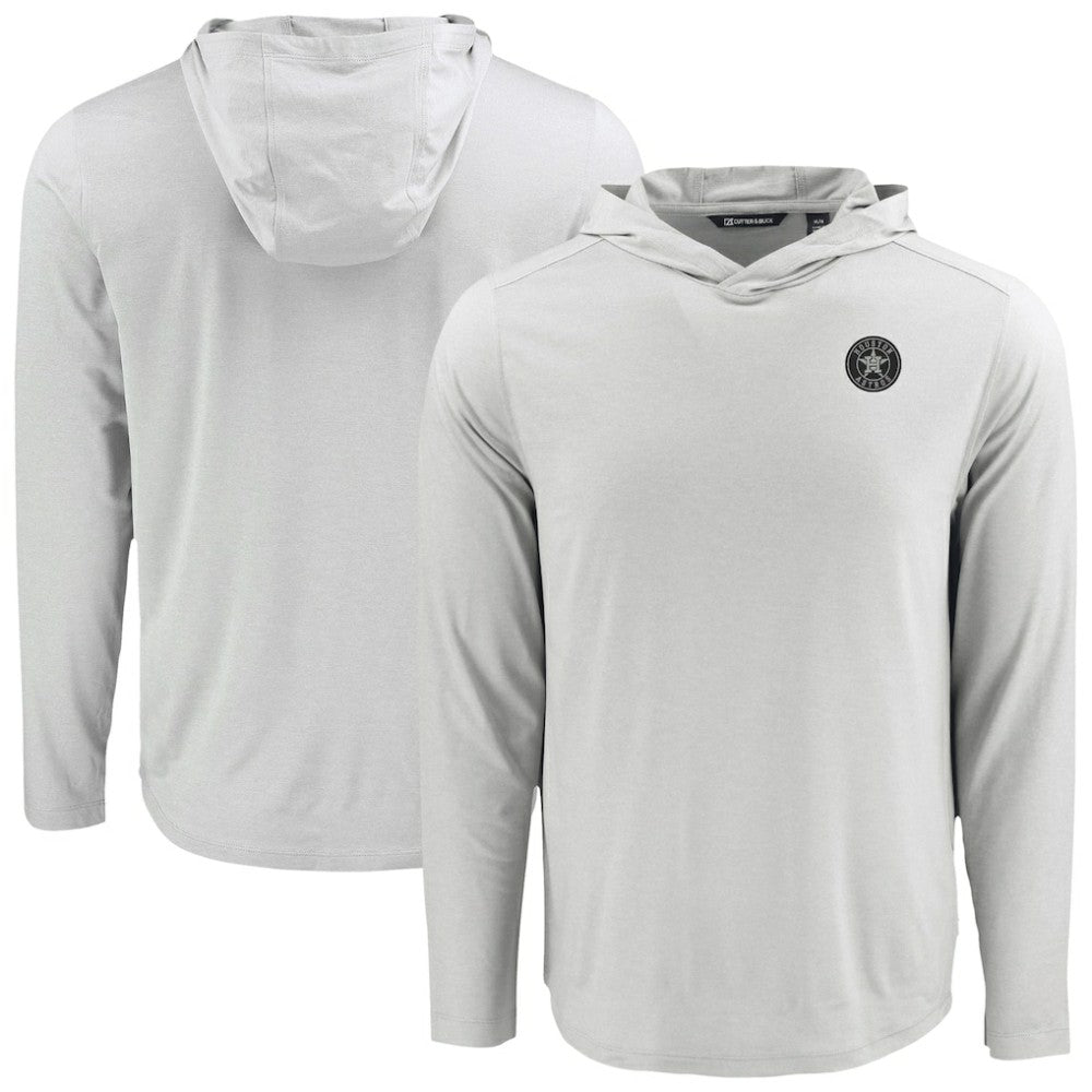 Houston Astros Cutter & Buck Coastline Epic Comfort Eco Recycled Long Sleeve Hoodie T-Shirt Clearance