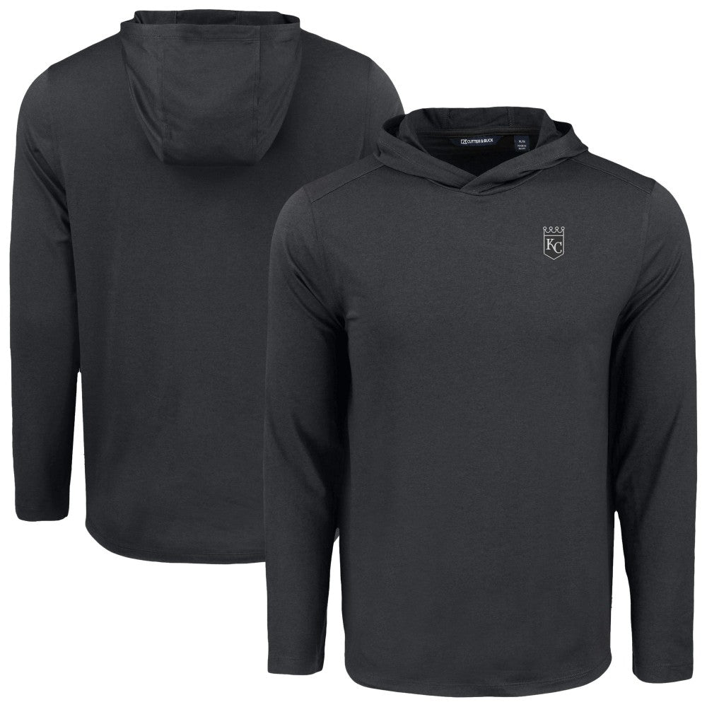 Kansas City Royals Cutter & Buck Coastline Epic Comfort Eco Recycled Long Sleeve Hoodie T-Shirt Clearance