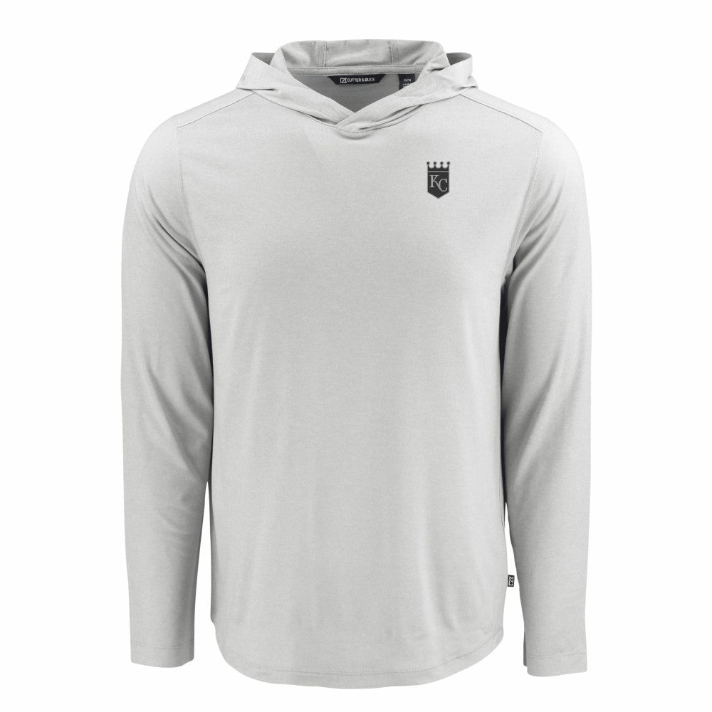 Kansas City Royals Cutter & Buck Coastline Epic Comfort Eco Recycled Long Sleeve Hoodie T-Shirt On Sale