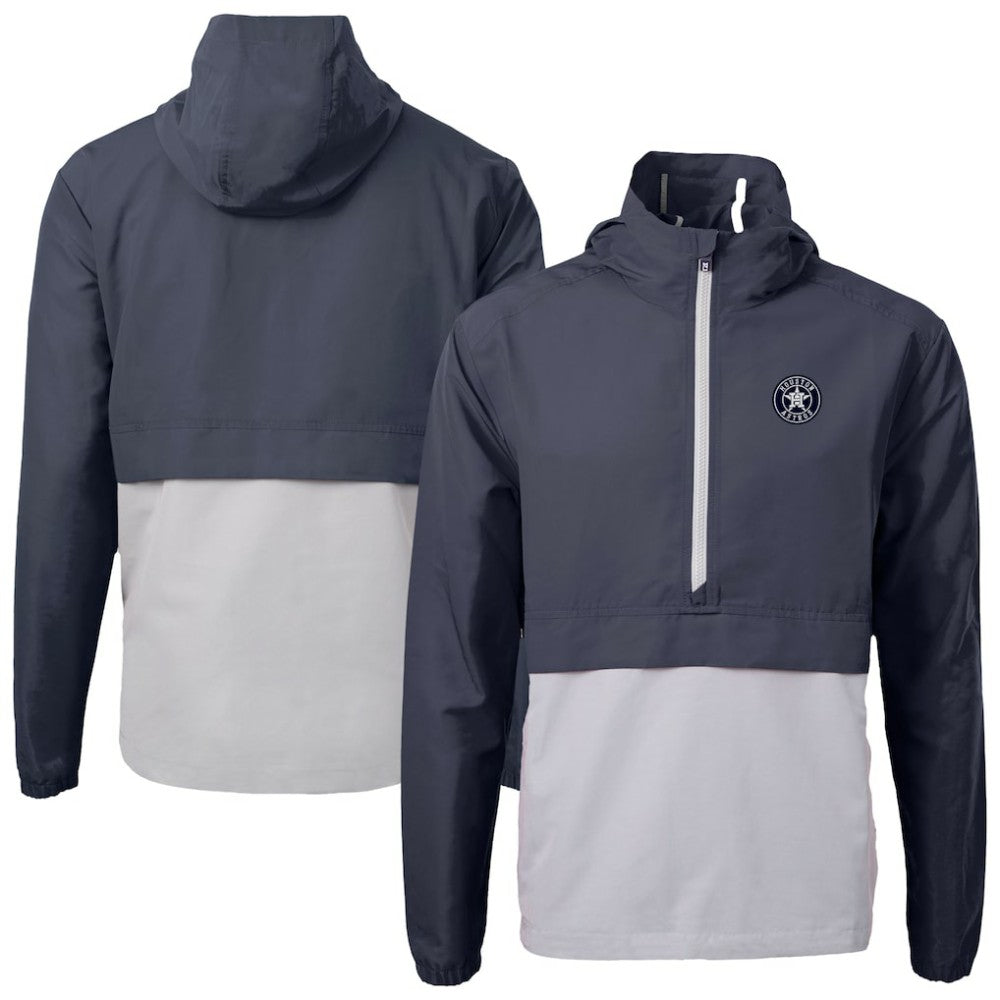 Houston Astros Cutter & Buck Charter Eco Recycled Anorak Half-Zip Hoodie Jacket On Sale