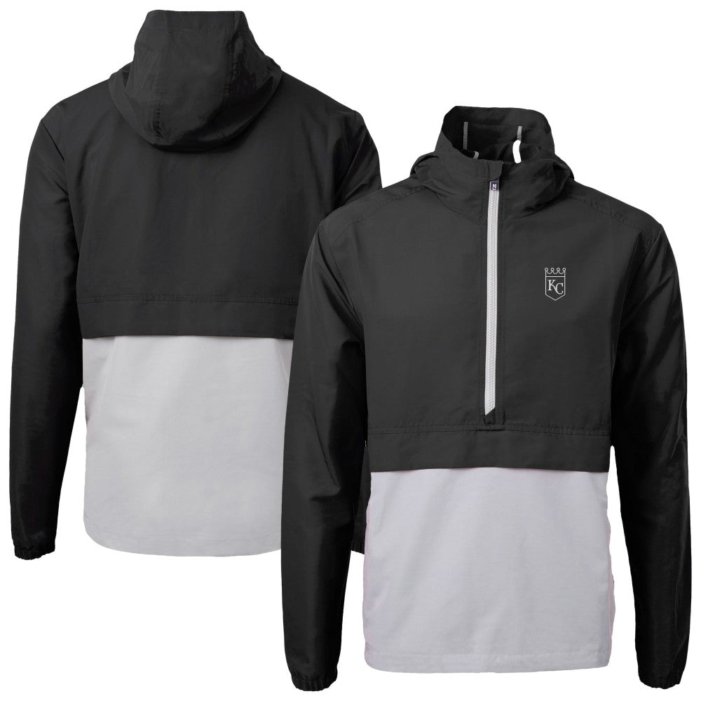 Kansas City Royals Cutter & Buck Charter Eco Recycled Anorak Half-Zip Hoodie Jacket Lifestyle