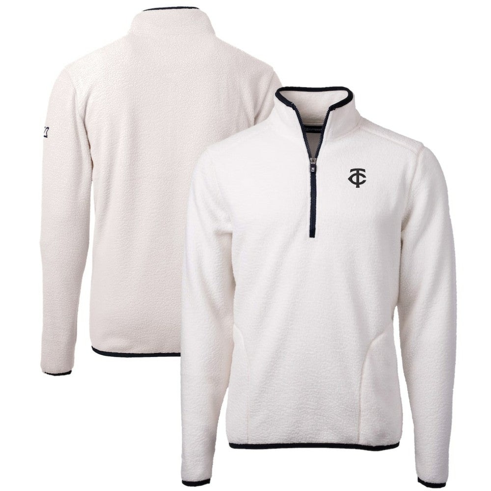 Minnesota Twins Cutter & Buck Cascade Eco Fleece Quarter-Zip Jacket Clearance
