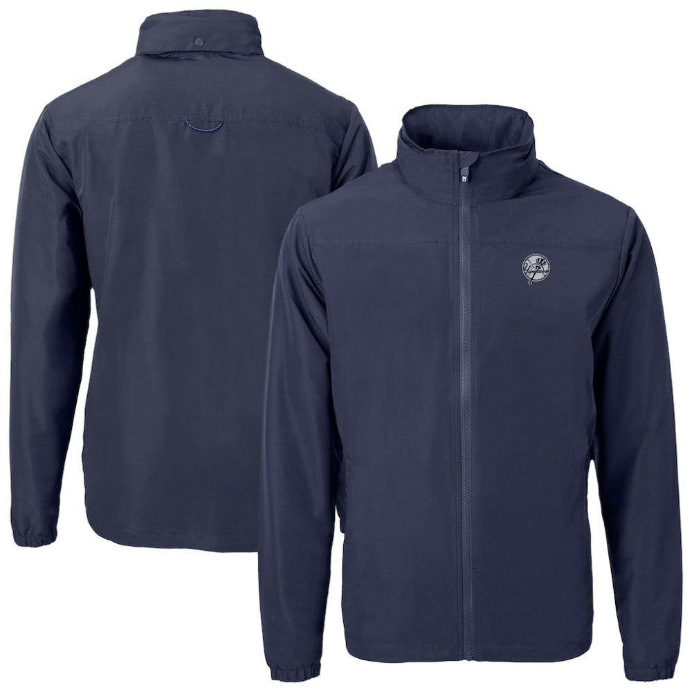 New York Yankees Cutter & Buck Charter Eco Recycled Full-Zip Hoodie Jacket On Sale