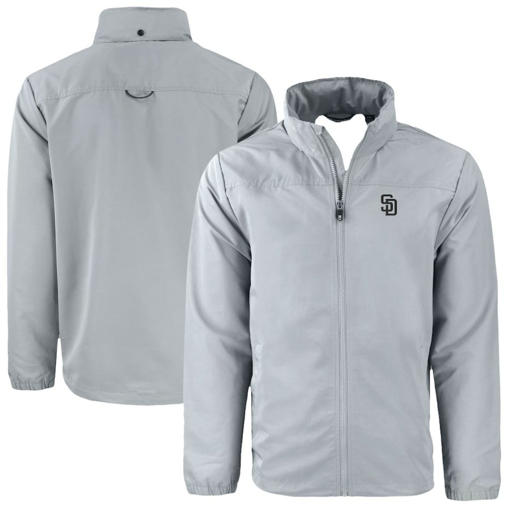 San Diego Padres Cutter & Buck Charter Eco Recycled Full-Zip Hoodie Jacket discount