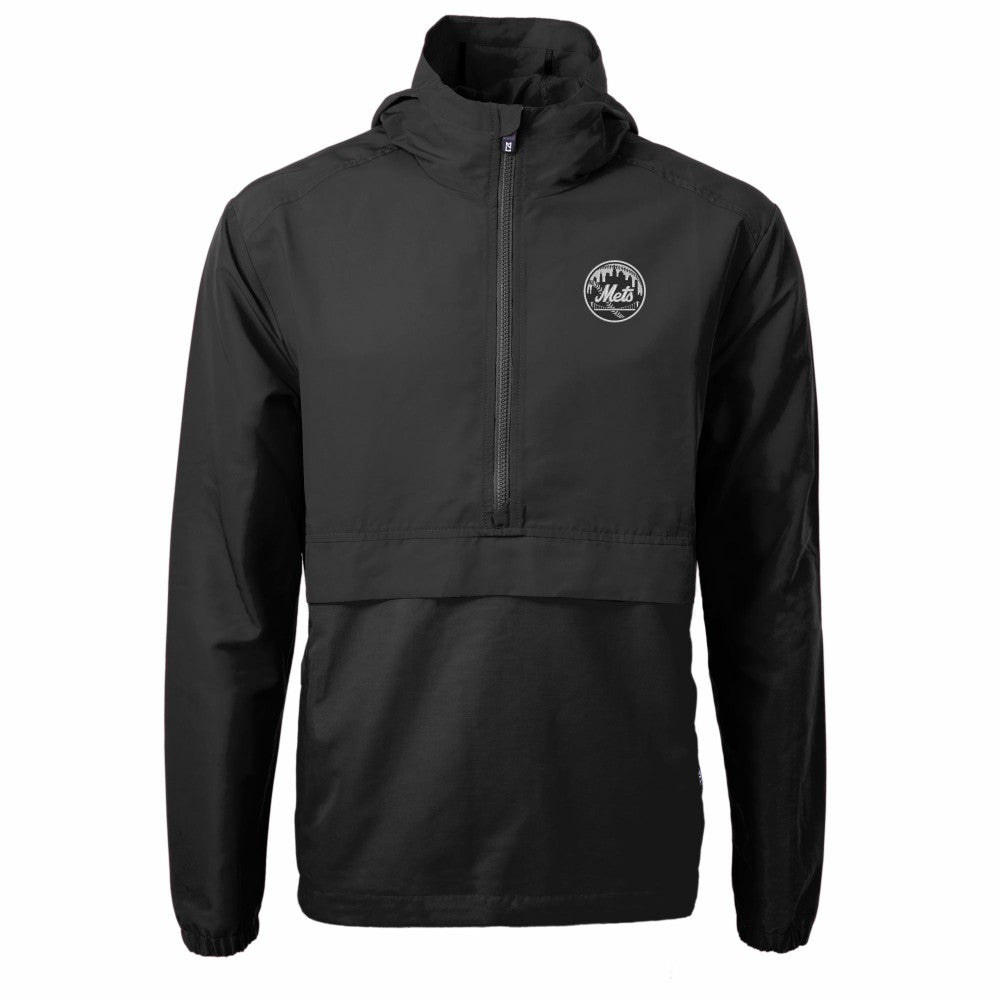 New York Mets Cutter & Buck Charter Eco Recycled Anorak Half-Zip Hoodie Jacket Sale