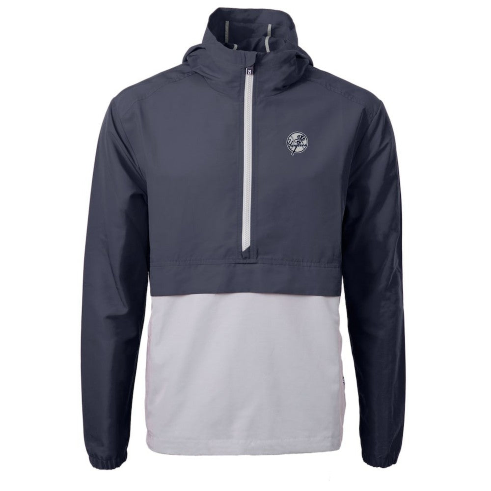 New York Yankees Cutter & Buck Charter Eco Recycled Anorak Half-Zip Hoodie Jacket discount