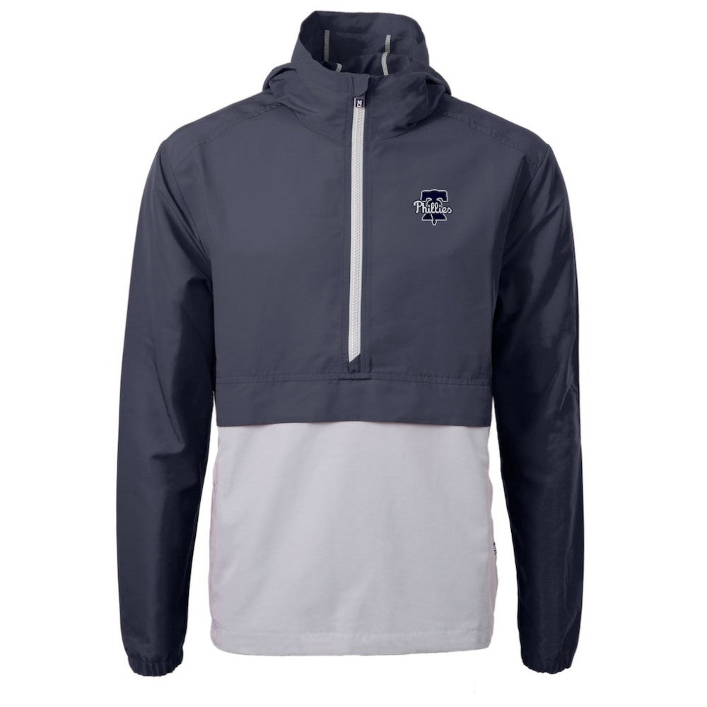 Philadelphia Phillies Cutter & Buck Charter Eco Recycled Anorak Half-Zip Hoodie Jacket for sale