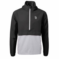 San Diego Padres Cutter & Buck Charter Eco Recycled Anorak Half-Zip Hoodie Jacket discount