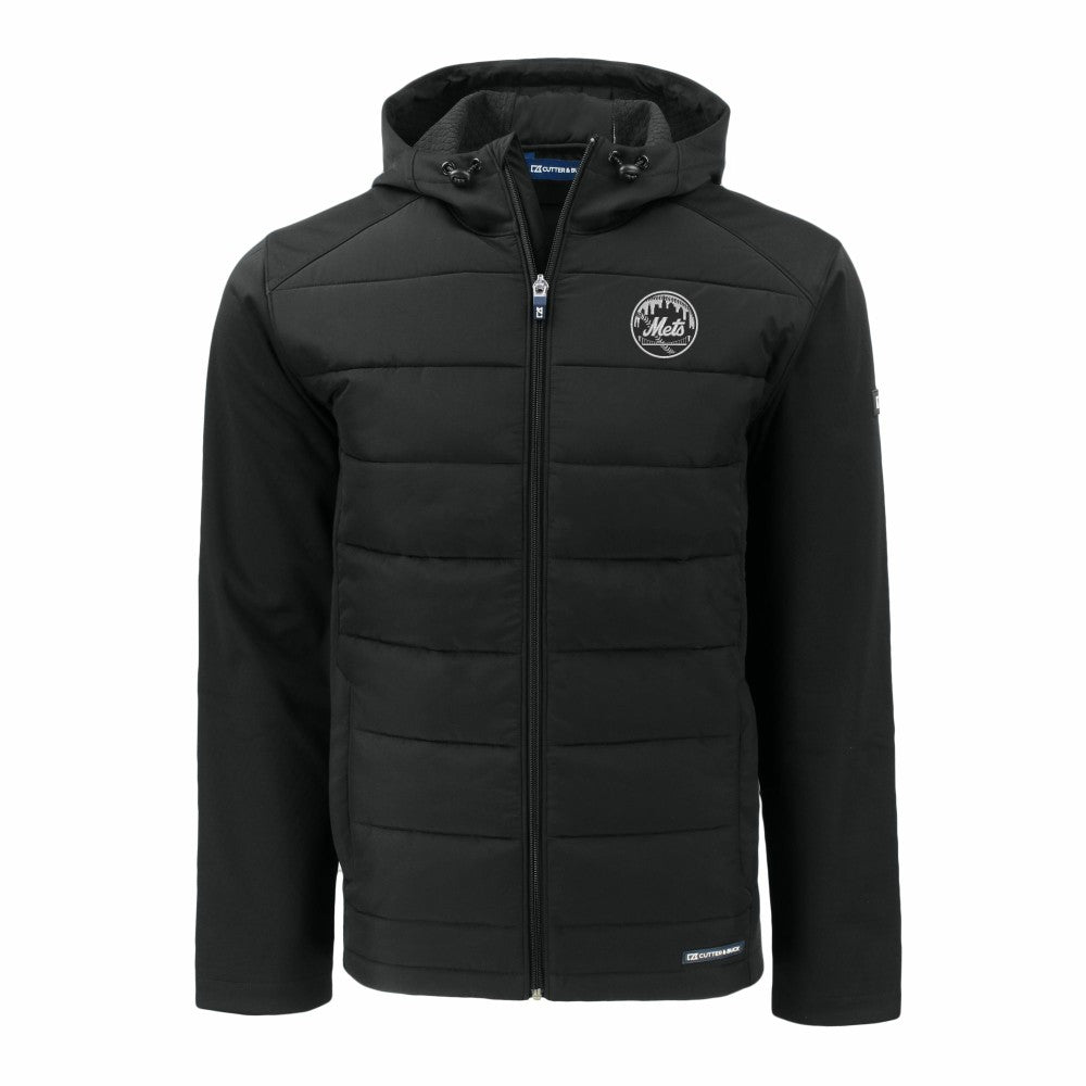 New York Mets Cutter & Buck Evoke Hybrid Eco Softshell Recycled Full-Zip Hooded Jacket Near Me