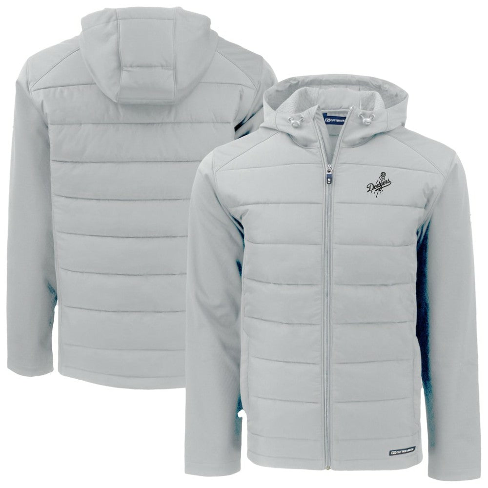 Los Angeles Dodgers Cutter & Buck Evoke Hybrid Eco Softshell Recycled Full-Zip Hooded Jacket Clearance