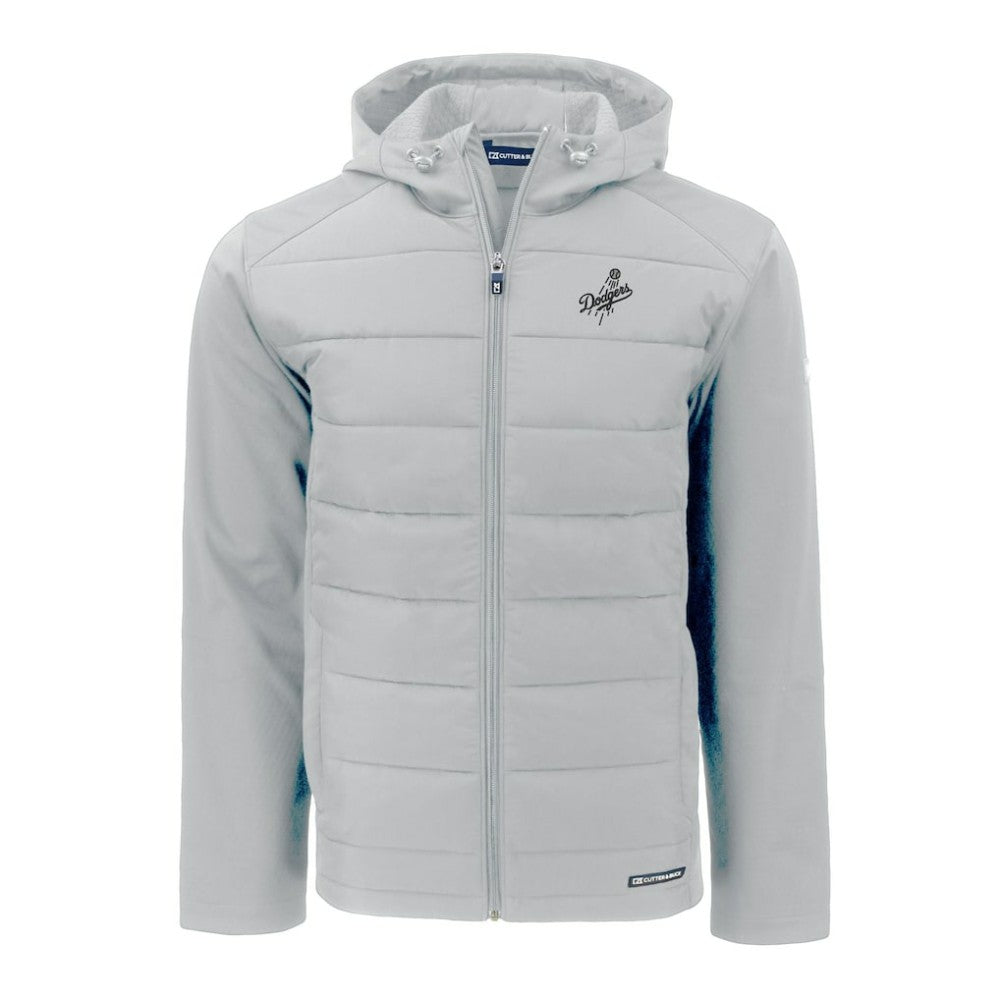 Los Angeles Dodgers Cutter & Buck Evoke Hybrid Eco Softshell Recycled Full-Zip Hooded Jacket Clearance