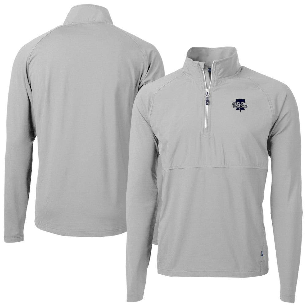 Philadelphia Phillies Cutter & Buck Adapt Eco Hybrid Raglan DryTec Quarter-Zip Jacket Online