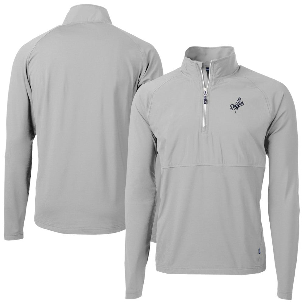 Los Angeles Dodgers Cutter & Buck Adapt Eco Hybrid Raglan DryTec Quarter-Zip Jacket discount
