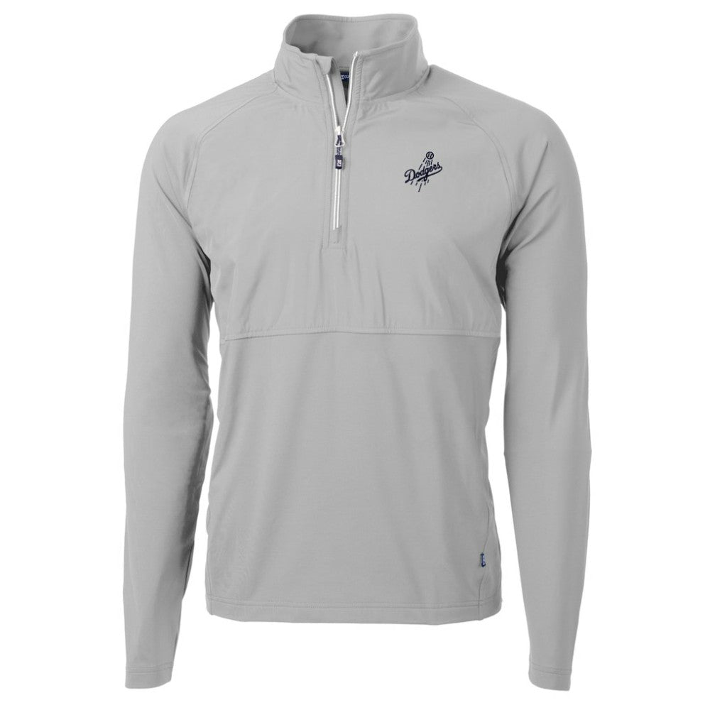 Los Angeles Dodgers Cutter & Buck Adapt Eco Hybrid Raglan DryTec Quarter-Zip Jacket discount