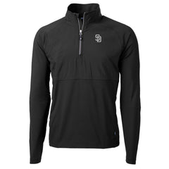 San Diego Padres Cutter & Buck Adapt Eco Hybrid Raglan DryTec Quarter-Zip Jacket discount
