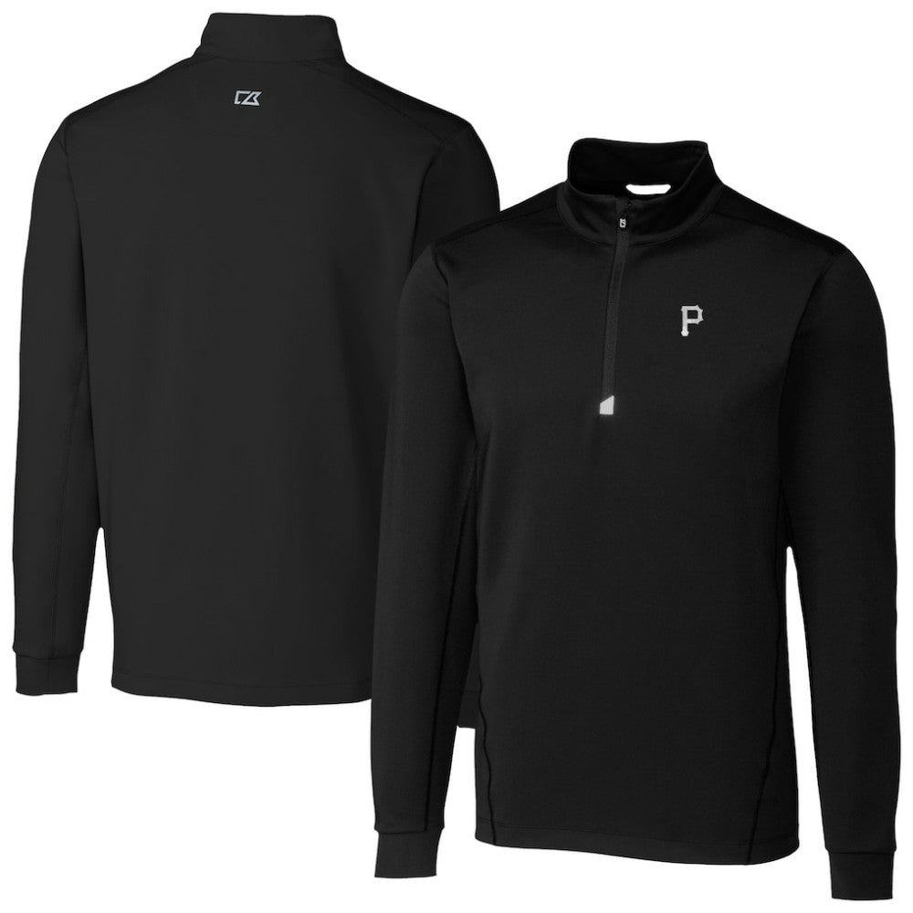 Pittsburgh Pirates Cutter & Buck Traverse Eco Tri-Blend DryTec Quarter-Zip Jacket Sale